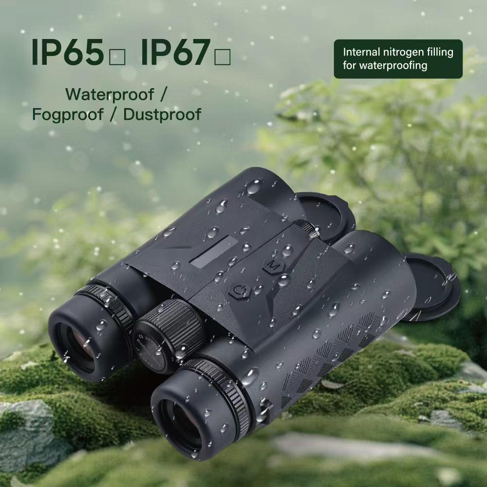 10x42-Fernglas mit Laser-Entfernungsmesser (Golf/Jagd) – Messung von Winkel, Höhe und verschiedenen Modi
